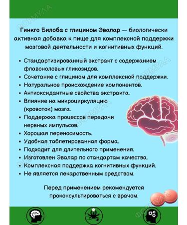 Evalar Ginkgo biloba to improve brain 2pcs - Buy Online on GoSupps.com
