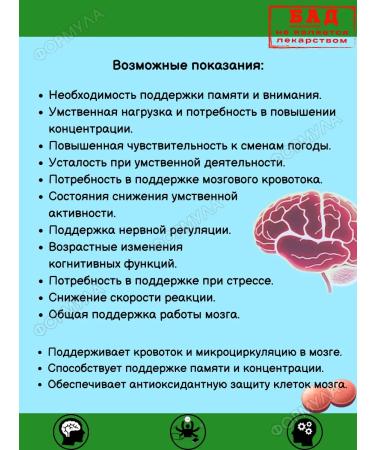 Evalar Ginkgo biloba to improve brain 2pcs - Buy Online on GoSupps.com