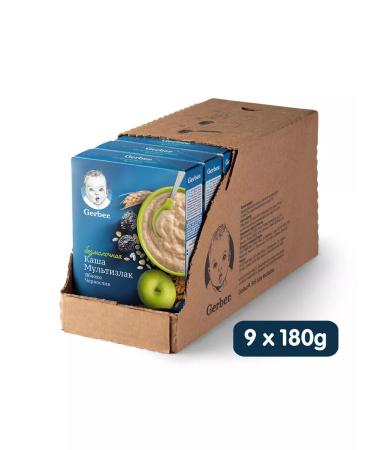 Gerber Porridge children's silent apple-blackslide 180g 9 pcs