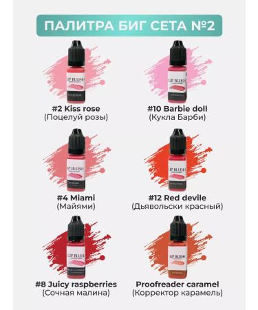 Lip Blush Set pigments for permanent lip makeup No. 2 - Buy Online on GoSupps.com