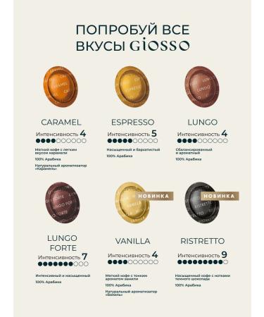Giosso Espresso capsules for Nespresso Professional 50 pcs - Buy Online on GoSupps.com