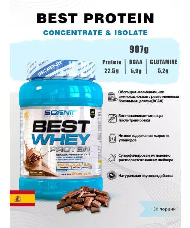 Scenit Nutrition Protein Best Whey 907g - taste chocolate - Buy Online on GoSupps.com
