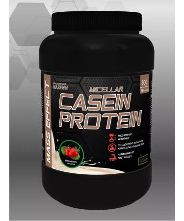 MASS EFFECT Casein protein micellar Casein Protein 900g strawberries - Buy Online on GoSupps.com