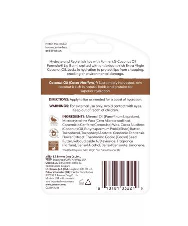 Lip balm with coconut oil and vitamin E - Buy Online on GoSupps.com