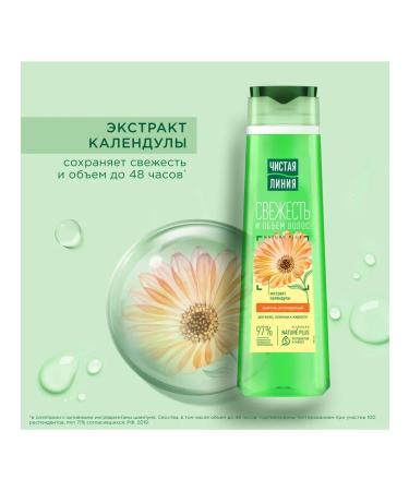 Clean line Hair shampoo freshness and calendula hair volume 400 ml - Buy Online on GoSupps.com