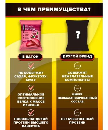 Yobaton Protein cookies without sugar taste of cherries 9 pcs 50 g - Buy Online on GoSupps.com