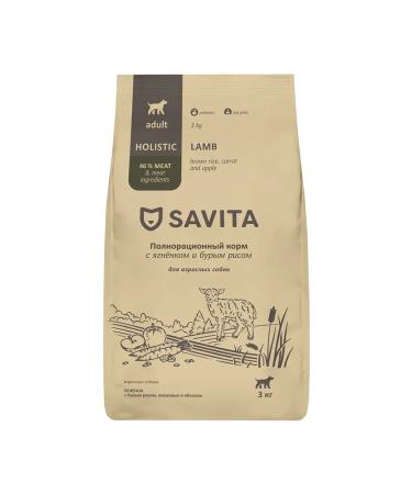 SAVITA Dog food of small breeds lambs and rice 3kg
