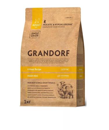 Grandorf Dry food for small dogs 4 types of meat 1 kg - Buy Online on GoSupps.com