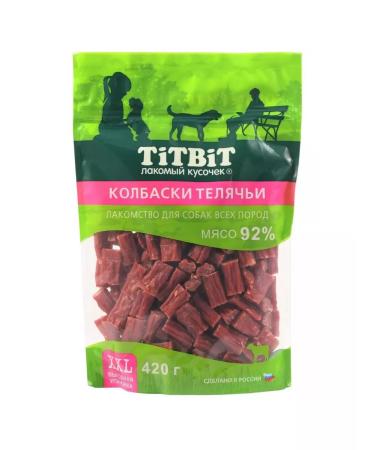 TiTBiT Dog treat for dogs sausage calves xxl 420g
