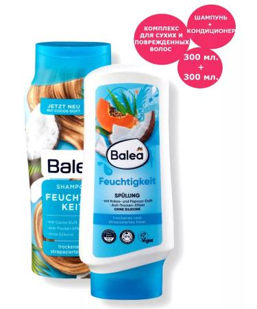 Balea Set of shampoo + air conditioning for dry and damaged hair - Buy Online on GoSupps.com