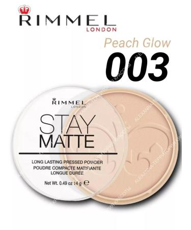 Rimmel Facial powder Stay Matte tone 003 Peach Glow 14g