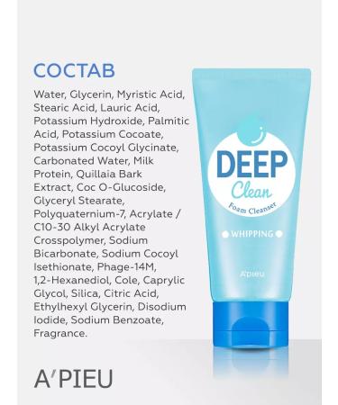 A'PIEU Face foam Apieu Deep Clean Foam Cleanser Whipping - Buy Online on GoSupps.com