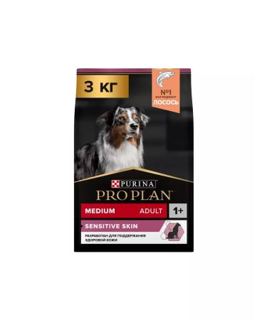 PRO PLAN for medium rocks sensitive skin salmon 3 kg