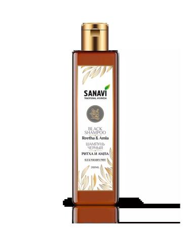 Sanavi Ayurveda Black shampoo rhythch and amla 200 ml - Buy Online on GoSupps.com