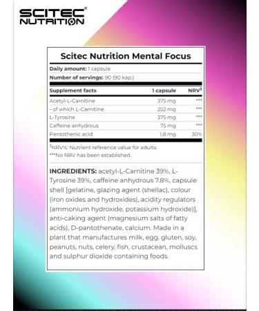 Scitec Nutrition Mental focus dietary supplement Energy Preventive complex 90 kapaps - Buy Online on GoSupps.com