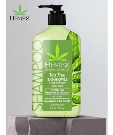 HEMPZ Shampoo Healthy hair tea tree and chamomile USA 500ML - Buy Online on GoSupps.com