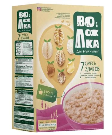 Volozhka A set of oatmeal of oatmeal 6 cereals and 7 cereals 3pcs of 400g - Buy Online on GoSupps.com