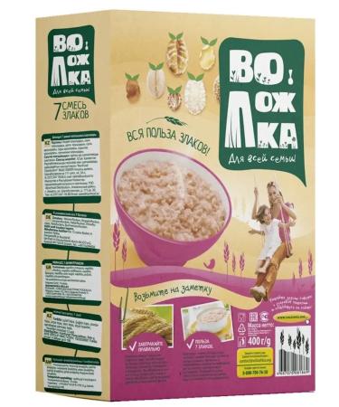 Volozhka A set of oatmeal of oatmeal 6 cereals and 7 cereals 3pcs of 400g - Buy Online on GoSupps.com
