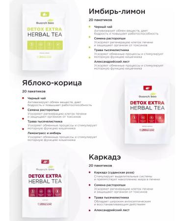 GUARCHIBAO Detox tea for weight loss in bags set - Buy Online on GoSupps.com