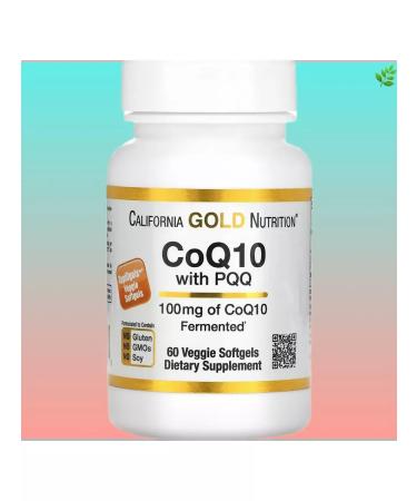 California Gold Nutrition Coenzyme Q10 with pyrrolochinolinlinhinone (PQQ) 100 mg
