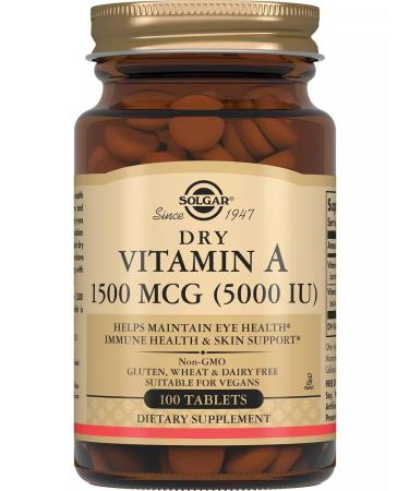 Solgar tablets dry vitamin A 1500MKG No. 100