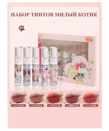 lipstick lipstick set of tints 5 pieces with kittens