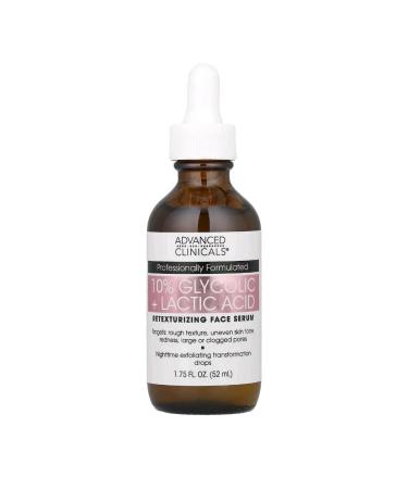 Advanced Clinicals Serum 10% glycolic with lactic acid 52 ml - Buy Online on GoSupps.com