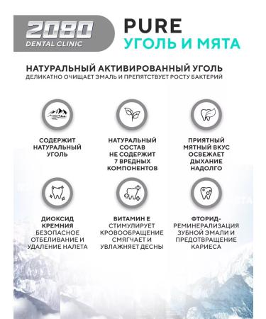 Dental Clinic 2080 Whitening toothpaste with coal 2 pcs. x 125 g Korea - Buy Online on GoSupps.com