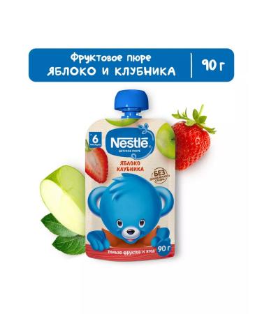 Nestle Baby puree apple-club from 6 months 90g 8 pcs - Buy Online on GoSupps.com