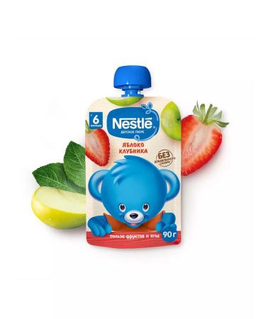 Nestle Baby puree apple-club from 6 months 90g 8 pcs - Buy Online on GoSupps.com