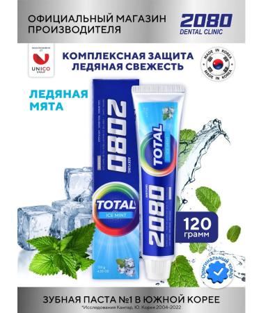 Dental Clinic 2080 Mint -toothpaste Ice Mint 120 g Korea - Buy Online on GoSupps.com