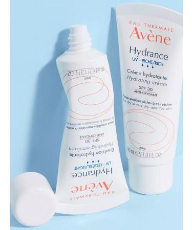 AVENE Moisturizer Facial Cream for dry skin Hydrance UV SPF 30 - Buy Online on GoSupps.com