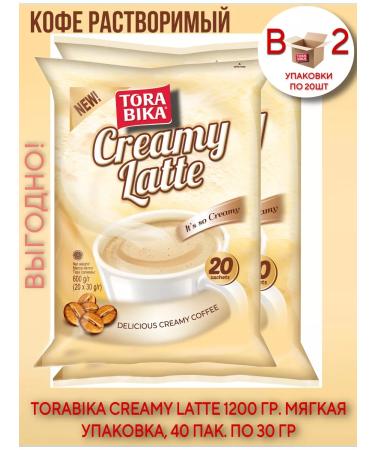 ToraBika Soluble coffee Creamy Latte 2 pcs 40 pak x 30 g