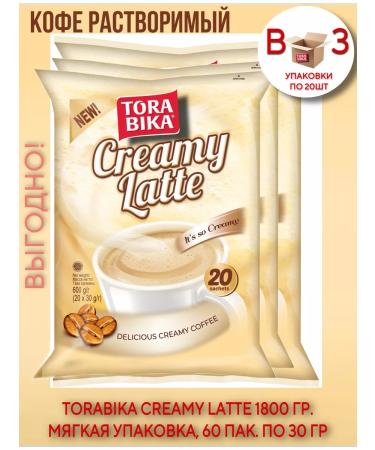 ToraBika Soluble coffee Creamy Latte 3 pcs 60 pak x 30 g