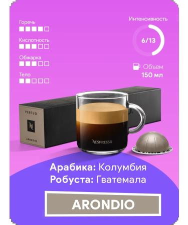 Nespresso Arondio - coffee in Vertuo capsules - Buy Online on GoSupps.com
