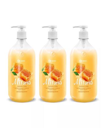 GRASS Liquid cream soap "Milk and honey" 0.5 l - Buy Online on GoSupps.com