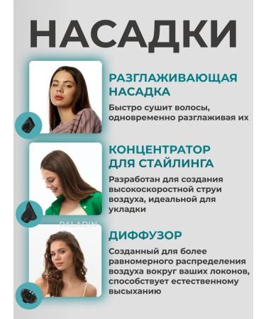 VGR Hair hair dryer with nozzles black - Buy Online on GoSupps.com