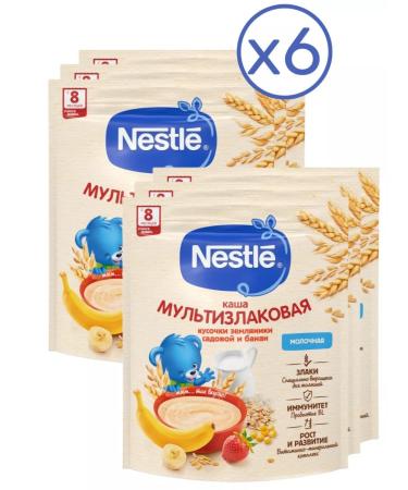 Nestle Milk porridge multiclane banana-earthquake from 8 months 200g 6pcs
