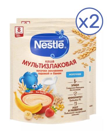 Nestle Milk porridge multi-zalah banana-earthquake from 8 months 200g 2pcs
