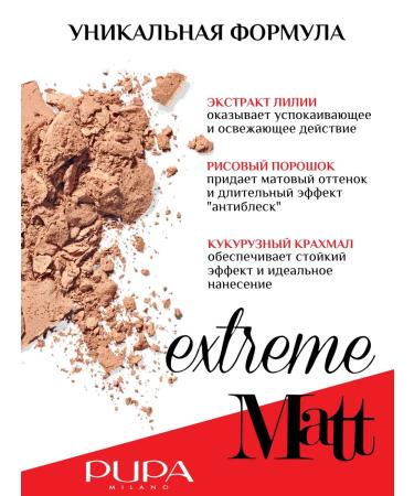 PUPA Mating tonal basis of the Extreme Matt 050 face powder - Buy Online on GoSupps.com