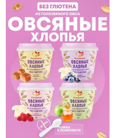 Stashevskoe Oatmeal Clappes without gluten assorted in a glass 4V1