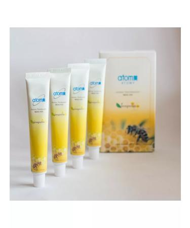 Toothpaste ATOMY Korean with propolis 50g 4 pieces - Buy Online on GoSupps.com