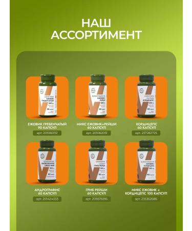 VIRTUTE Ezhovik Channel capsules of mycelium + Reishi China - Buy Online on GoSupps.com