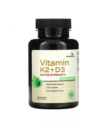 FutureBiotics Vitamin K2 + D3 120 capsules