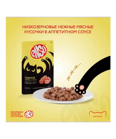 Enso Kittens for kittens Wet chicken in sauce 85 g 24 pcs - Buy Online on GoSupps.com