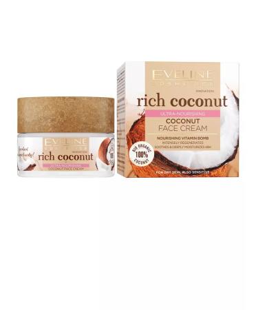 EVELINE Cream cream for face coconut 50 ml - Buy Online on GoSupps.com
