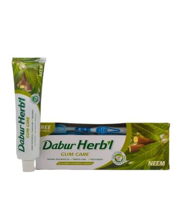 Natural toothpaste with him and Misvak Dabur +brush 150g - Buy Online on GoSupps.com