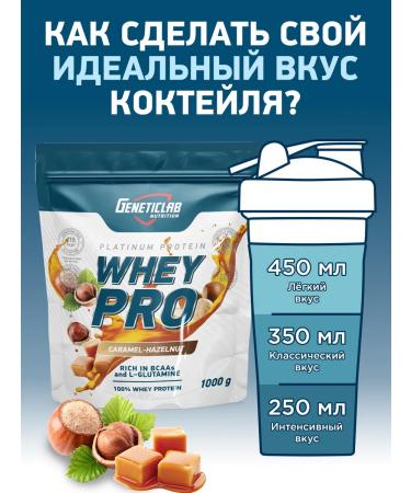 GENETICLAB Serum protein Whey Pro 1kg Caramel-Funduk - Buy Online on GoSupps.com