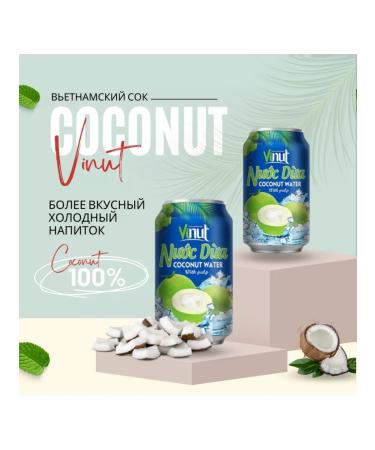 Vinut The drink is not carbonated with coconut juice 330 ml 6 pcs