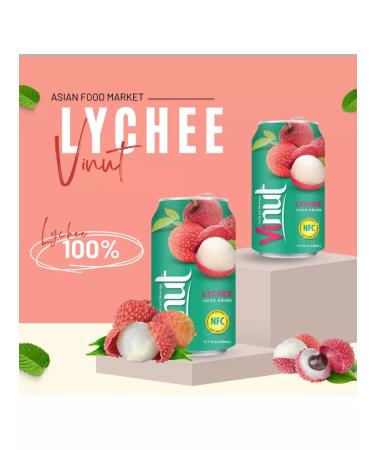 Vinut Drink is not carbonated with juice Lichi 330 ml 6 pcs